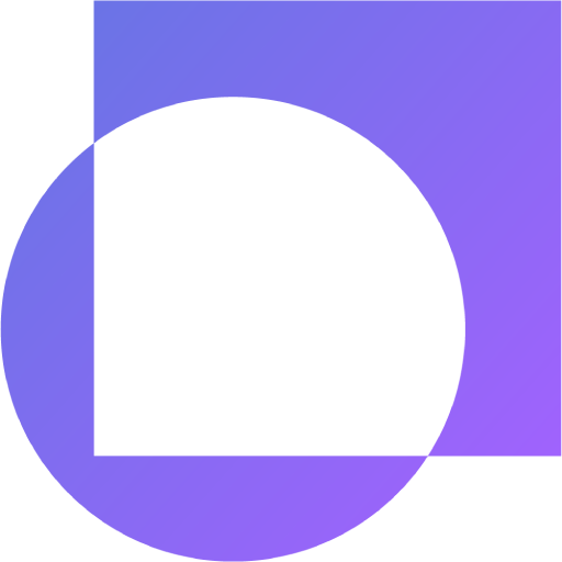 A small icon with a circle that merges into a square and the text BH